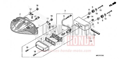 FEU ARRIERE CB600F8 de 2008